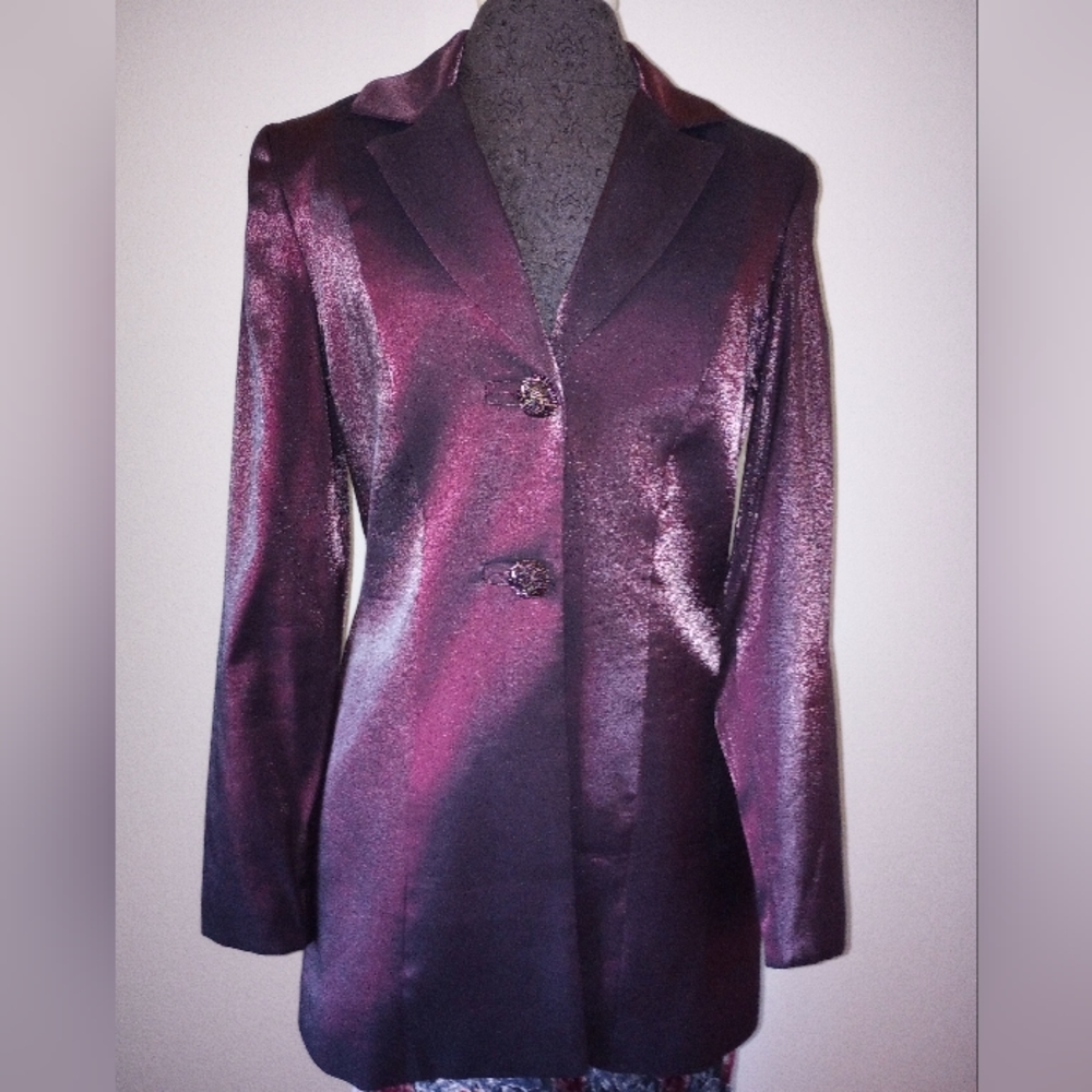 VTG Shimmering Wine Blazer